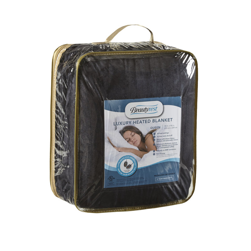 Beautyrest Heated Plush Throw Blanket & Reviews Wayfair